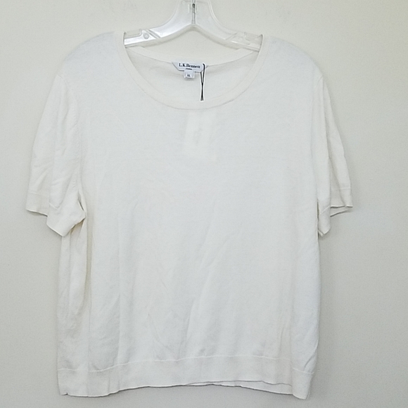 L.K.Bennett London Silk Bibia Blouse White XL - Picture 1 of 5